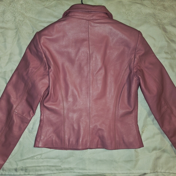 Yvonne Marie  Pink Leather Jacket - Picture 2 of 7